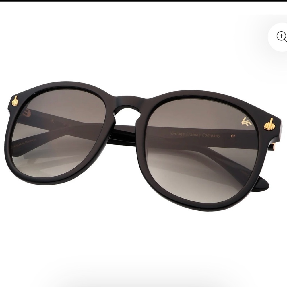 The Vintage Frames Company Revolution Black Acetate Sunglasses 😎🕶️😎
